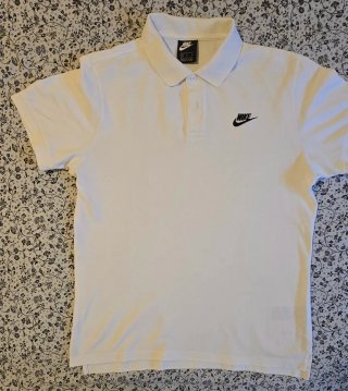 Polo Nike Blanco Manga Corta Talla M