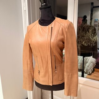 Chaqueta de Piel Beige