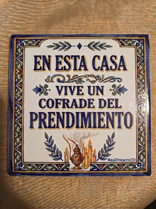 Azulejo Cofrade Prendimiento En esta casa