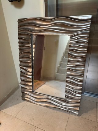 Espejo de Madera Plateado 79x110