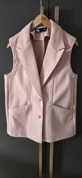 Chaleco de vestir Zara rosa Talla S