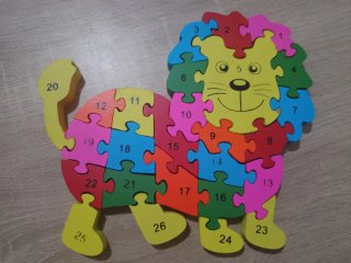 Puzzle de Madera con Figura de León