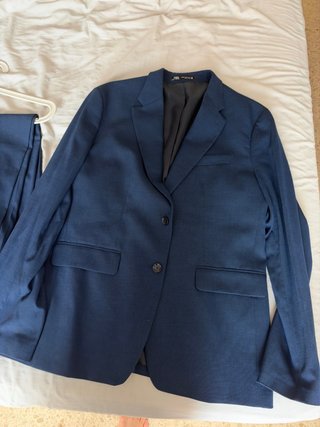 Traje de vestir azul Zara
