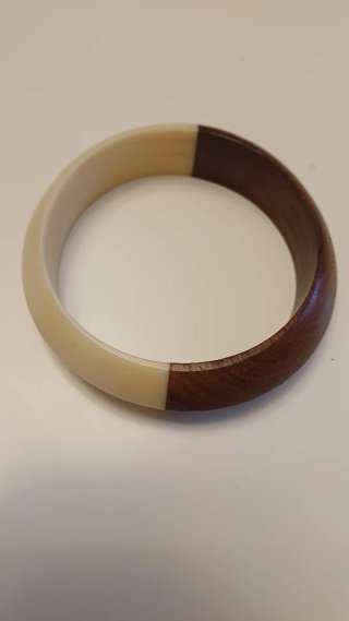 Pulsera rígida bicolor