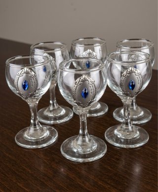 Set de 6 Copitas con Detalle en Plata
