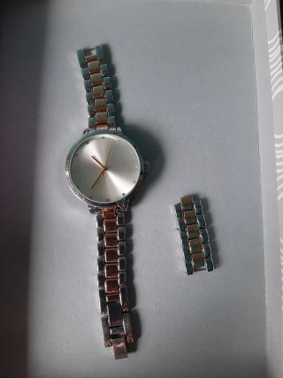 Reloj de Mujer Plateado y Dorado