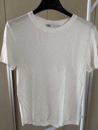 Camiseta Blanca Zara Talla M