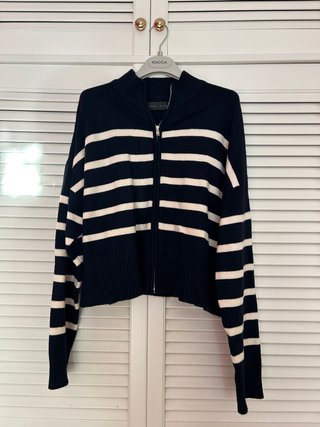 Chaqueta de punto a rayas