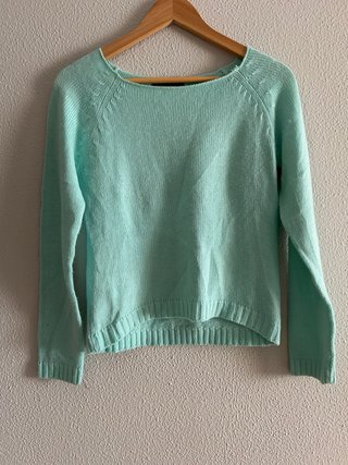 Jersey de punto color turquesa