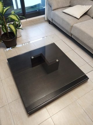 Mesa de Centro de Madera y Cristal