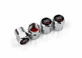 4 Tapabujes de Válvula para Neumáticos Audi