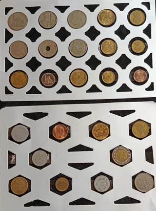 Lote de 25 monedas de Egipto