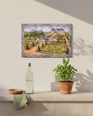 Muro in piastrelle giardino francese classico in ceramica