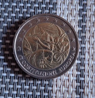 Moneda 2 Euros Constitución Europea 2005
