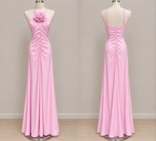 Vestido de fiesta largo rosa