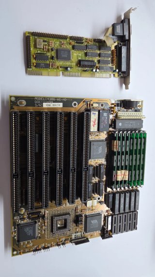 Placa base 386 DX40 con 8MB RAM