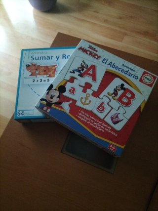 2 Puzzles Educativos Disney Mickey de Educa