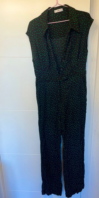 Mono Mango Negro y Verde Talla L