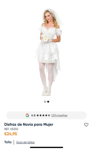 Disfraz de Novia para Mujer talla M-L
