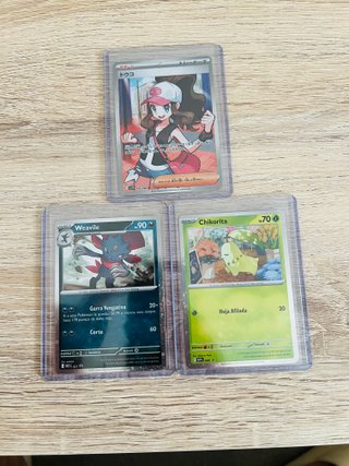 Lote de 3 Cartas Pokémon