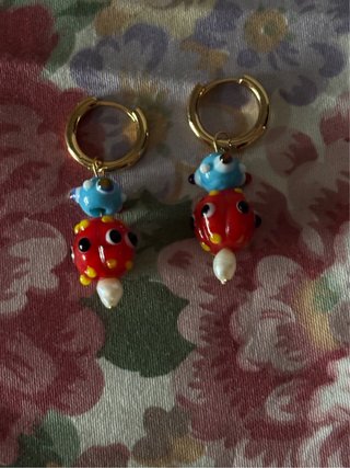 Pendientes de Aro con Abalorios