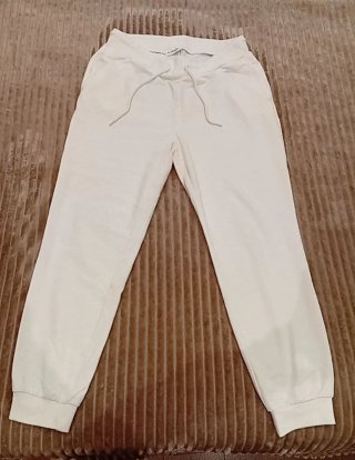 Pantalones de chándal blancos talla M