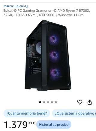 PC Gaming Epical-Q Ryzen 7 5700X 32GB RTX 5060