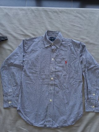 Camisa Ralph Lauren Cuadros Azul Talla 8 Años