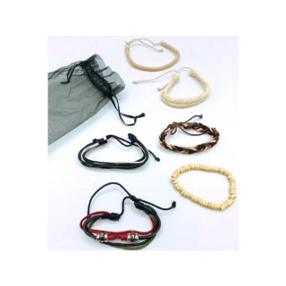 6 pulseras artesanales tela. NUEVAS