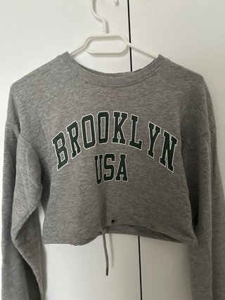 Sudadera Gris Brooklyn USA