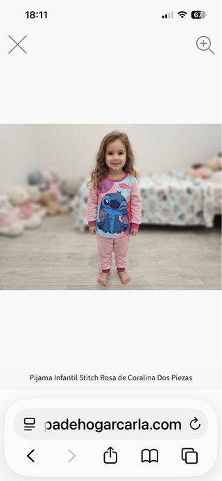 Pijama Infantil de Coralina Stitch