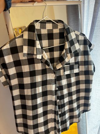 Camisa de cuadros manga corta