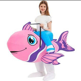 Disfraz Hinchable de Pez Rosa