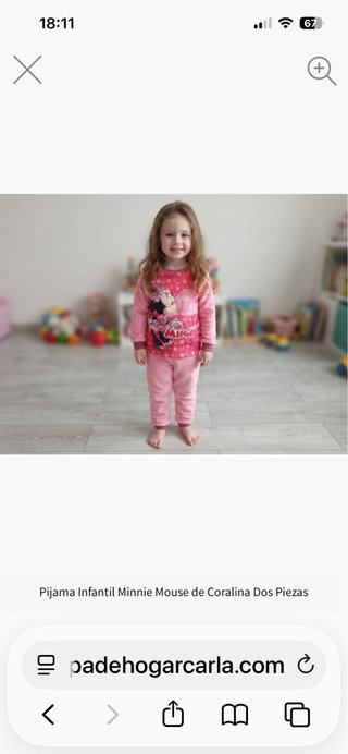 Pijama Infantil Minnie Mouse de Coralina