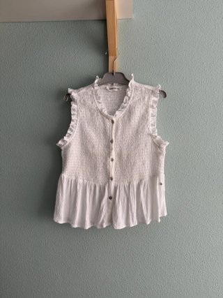 Camisa sin mangas blanca Brownie