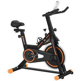 Bicicleta Estática Volante 8kg LCD Naranja
