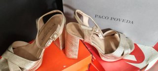 Zapatos Paco Poveda Dorados Talla 35
