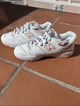 Zapatillas New Balance 550 Blanco y Rosa