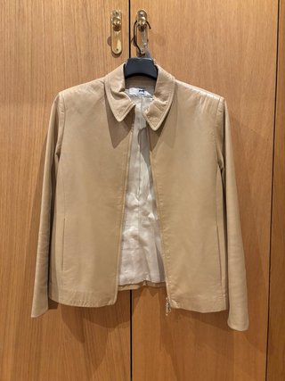 Cazadora de Cuero Beige Chevre Cueros Talla M