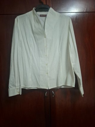 Camisa Blanca de Manga Larga Dayce