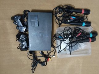 Consola PlayStation 2 (PS2) Fat + mandos y micros.