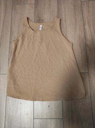 Camiseta mujer M/L sin mangas beige