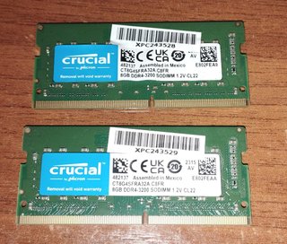 Memoria RAM Crucial 16GB (2x8GB) DDR4 3200 SODIMM