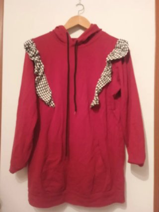 Sudadera Roja con Volantes