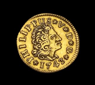 Moneda oro Medio Escudo Felipe V