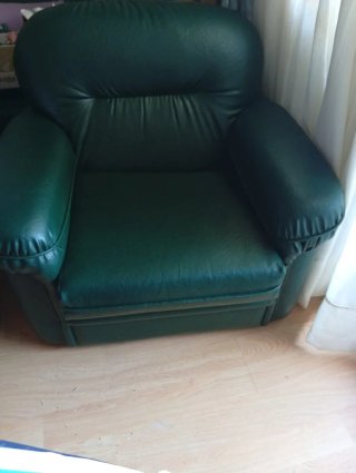 2 Sillones de Piel Verde