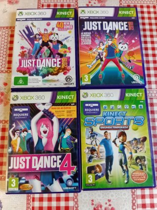 4 Videojuegos Xbox 360 Kinect