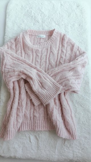 Jersey de punto rosa