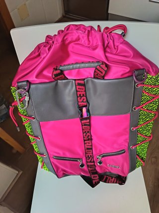 Mochila Urbana Desigual Rosa y Verde
