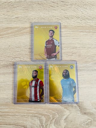 Lote 3 Cartas Topps Gold Lion Fútbol